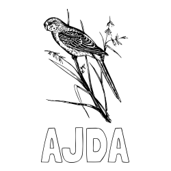 Online izdelana pobarvanka - Pobarvanka imena AJDA in pobarvanka kanarčka