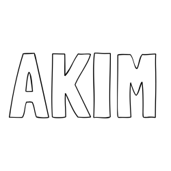 Online izdelana pobarvanka - Pobarvanka imena AKIM