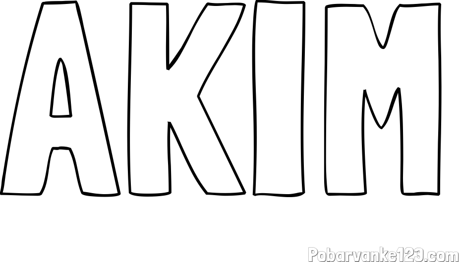 Pobarvanka imena AKIM