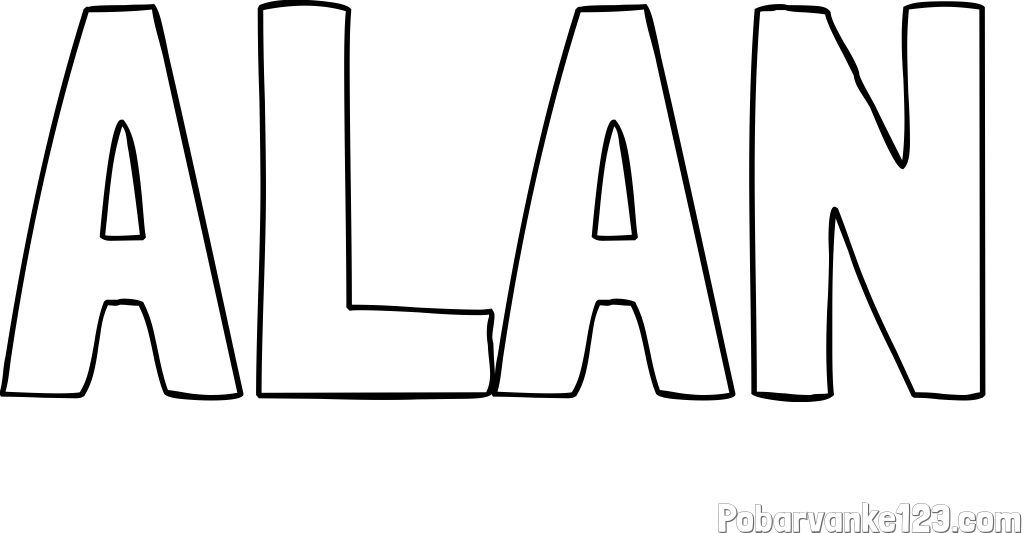 Pobarvanka imena ALAN