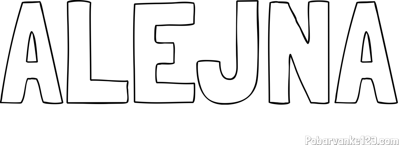 Pobarvanka imena ALEJNA