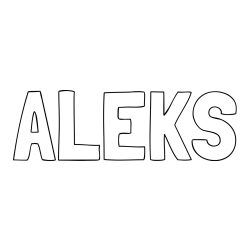 Pobarvanka imena ALEKS