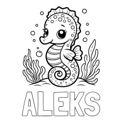 Pobarvanka imena ALEKS