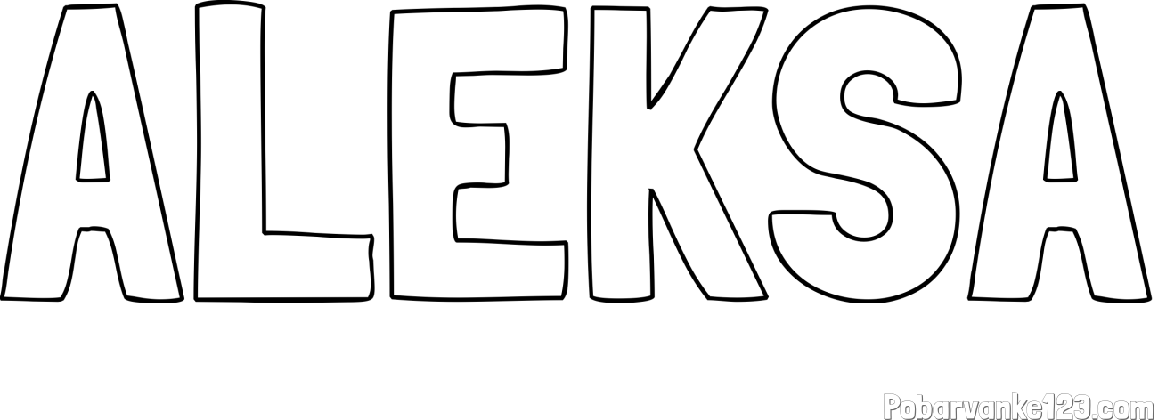 Pobarvanka imena ALEKSA