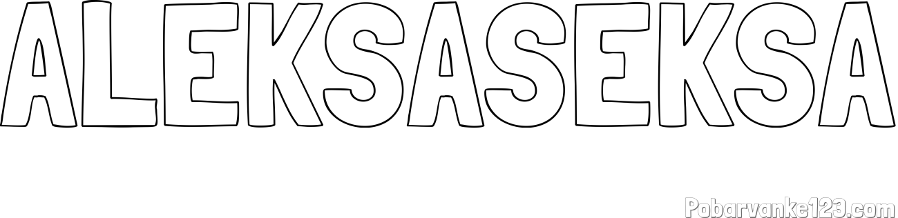 Pobarvanka imena ALEKSASEKSA