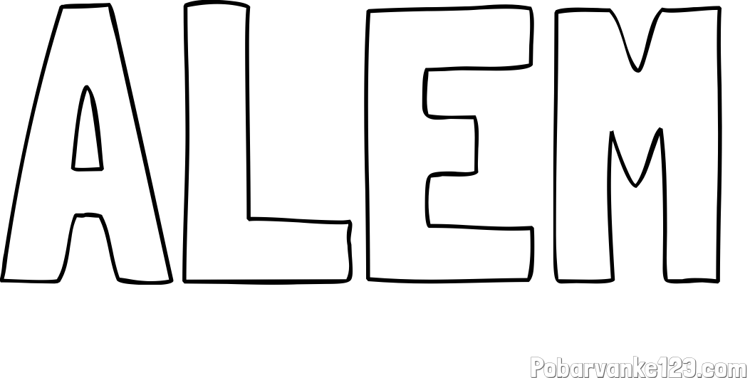 Pobarvanka imena ALEM