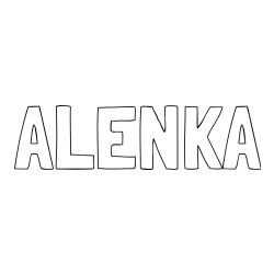 Pobarvanka imena ALENKA