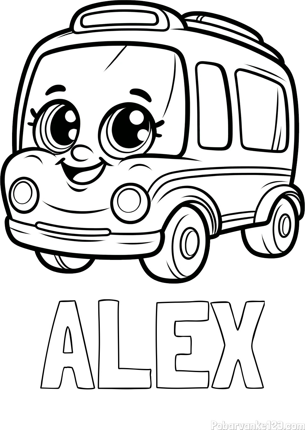 Pobarvanka imena ALEX