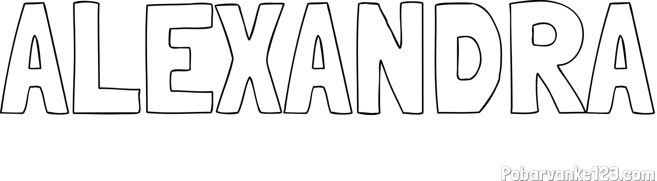 Pobarvanka imena ALEXANDRA