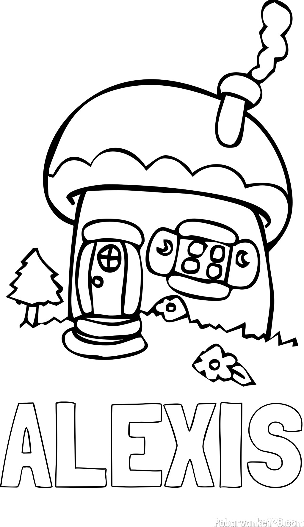 Pobarvanka imena ALEXIS