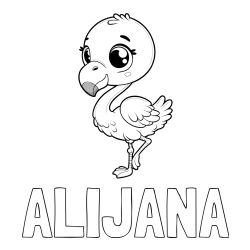 Pobarvanka imena ALIJANA