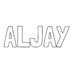 Online izdelana pobarvanka - Pobarvanka imena ALJAY