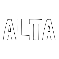 Online izdelana pobarvanka - Pobarvanka imena ALTA