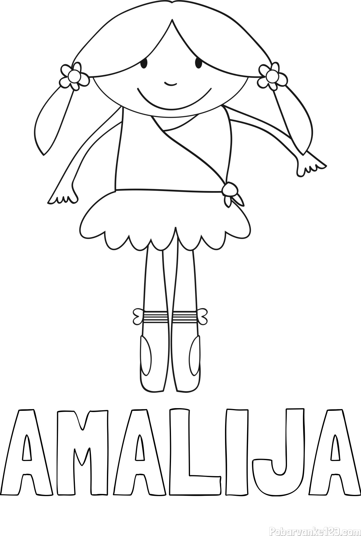 Pobarvanka imena AMALIJA