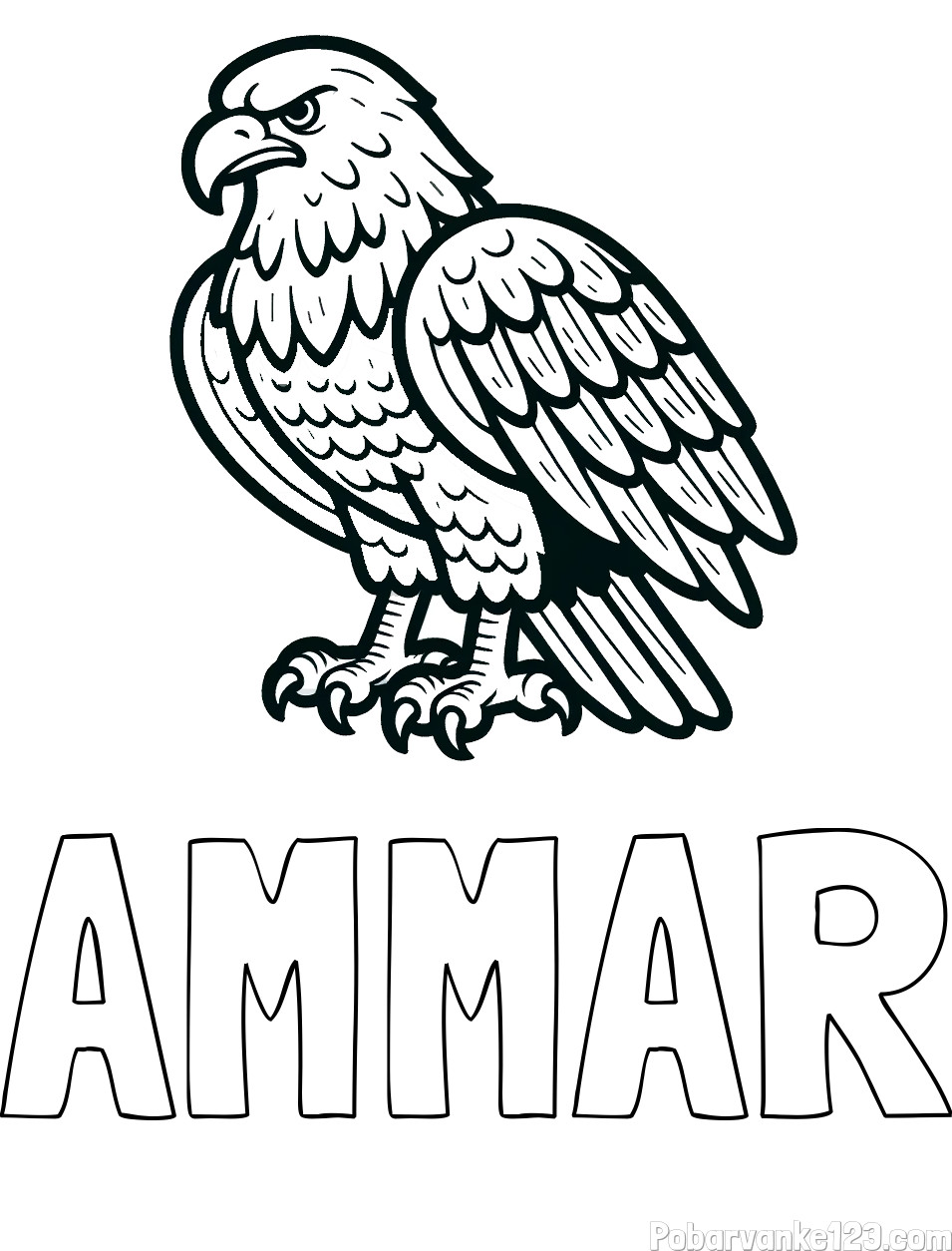 Pobarvanka imena AMMAR