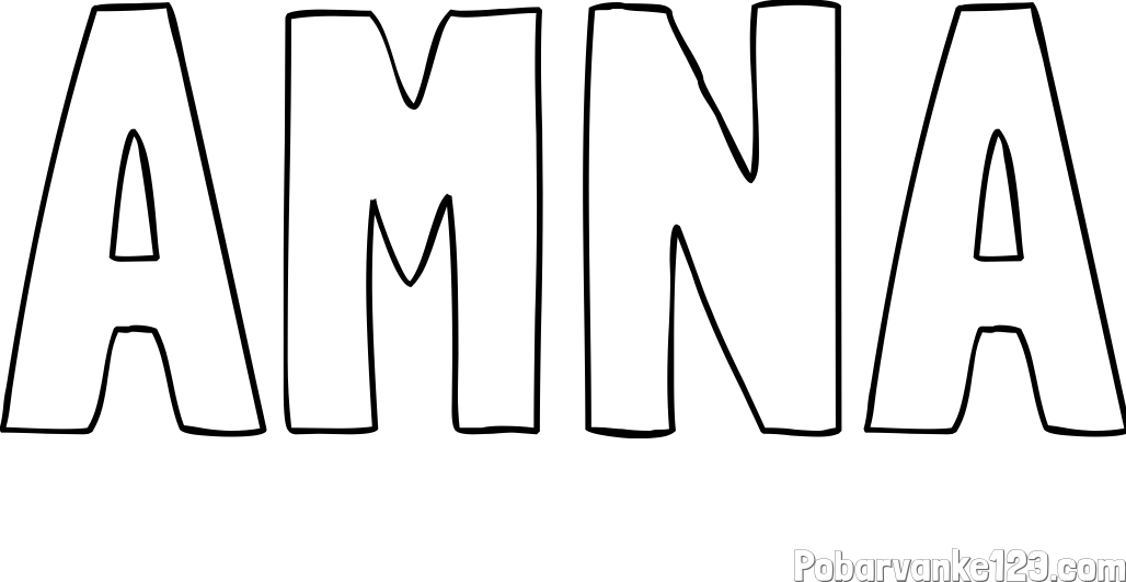 Pobarvanka imena AMNA
