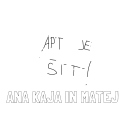 Online izdelana pobarvanka - Pobarvanka imena ANA KAJA IN MATEJ in apt je šit