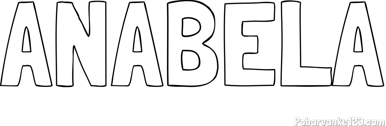 Pobarvanka imena ANABELA