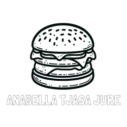 Online izdelana pobarvanka - Pobarvanka imena ANABELLA TJAŠA JURE in preprosta pobarvanka hamburgerja