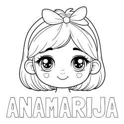 Pobarvanka imena ANAMARIJA