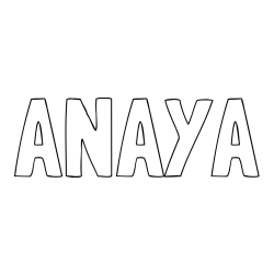 Online izdelana pobarvanka - Pobarvanka imena ANAYA