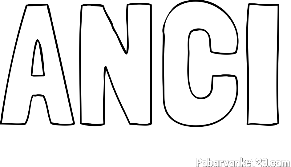 Pobarvanka imena ANČI