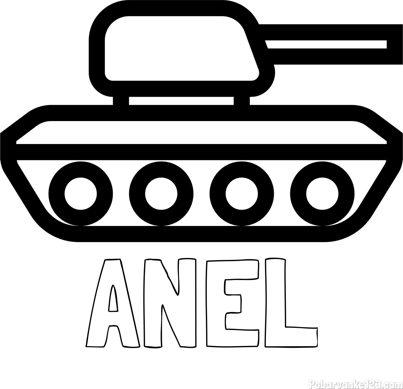 Pobarvanka imena ANEL