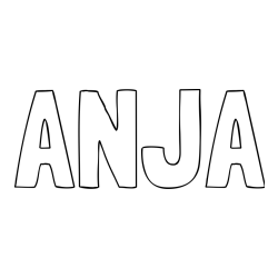 Pobarvanka imena ANJA