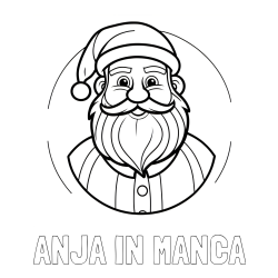 Online izdelana pobarvanka - Pobarvanka imena ANJA IN MANCA in otroška pobarvanka veselega Božička