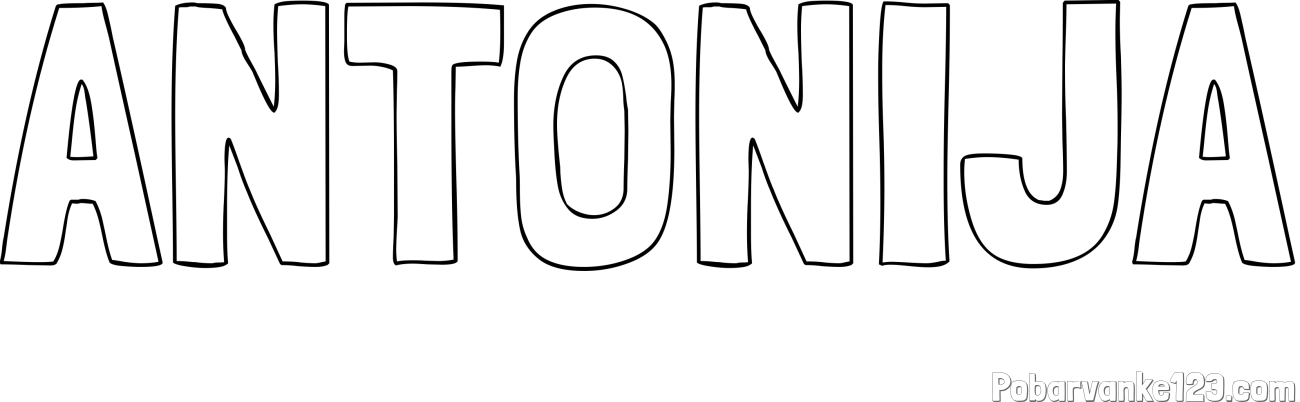 Pobarvanka imena ANTONIJA