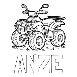 Pobarvanka imena Anže