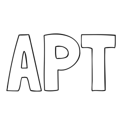 Online izdelana pobarvanka - Pobarvanka imena APT