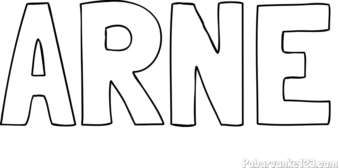 Pobarvanka imena ARNE