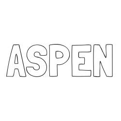 Online izdelana pobarvanka - Pobarvanka imena ASPEN