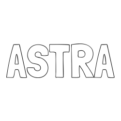 Online izdelana pobarvanka - Pobarvanka imena ASTRA