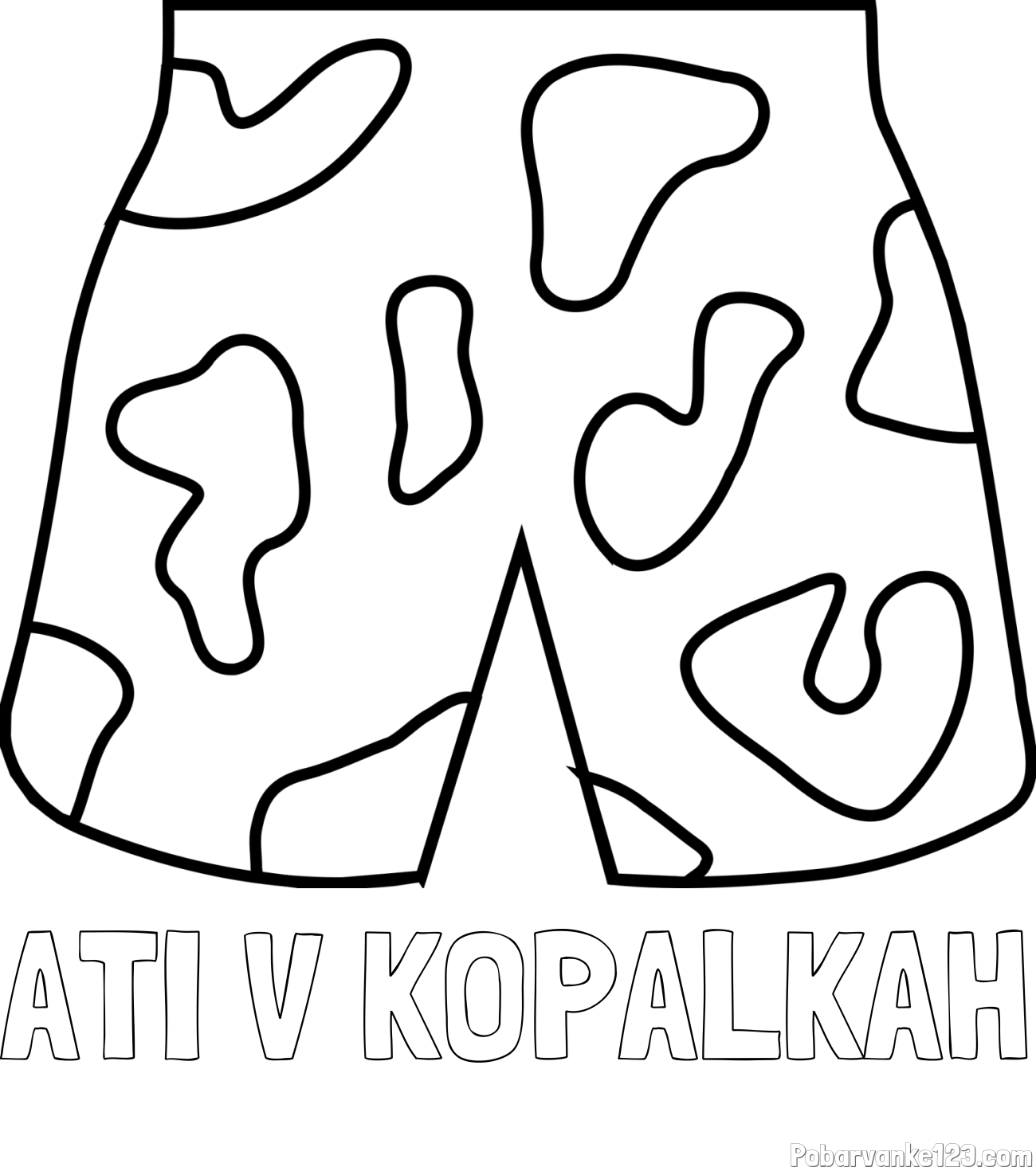 Pobarvanka imena ATI V KOPALKAH in pobarvanka kratkih hlač