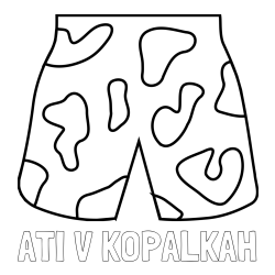 Online izdelana pobarvanka - Pobarvanka imena ATI V KOPALKAH in pobarvanka kratkih hlač