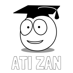 Online izdelana pobarvanka - Pobarvanka imena ATI ŽAN in pobarvanka smeška diplomanta