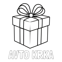 Online izdelana pobarvanka - Pobarvanka imena AVTO KRKA in pobarvanka preprostega darila