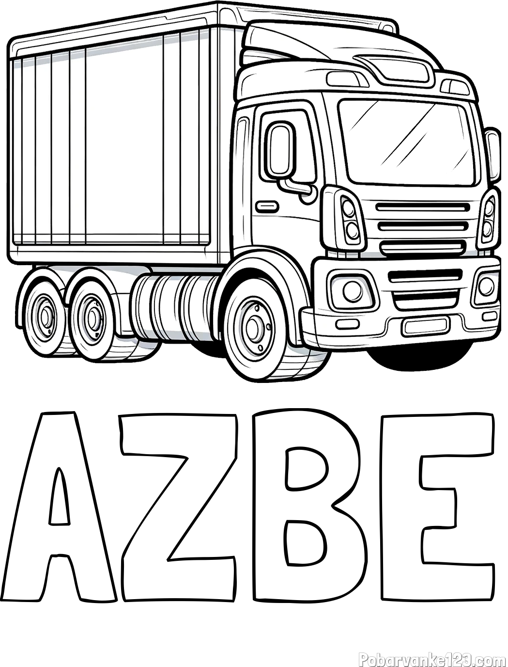 Pobarvanka imena AŽBE in pobarvanka velike tovrnjaka