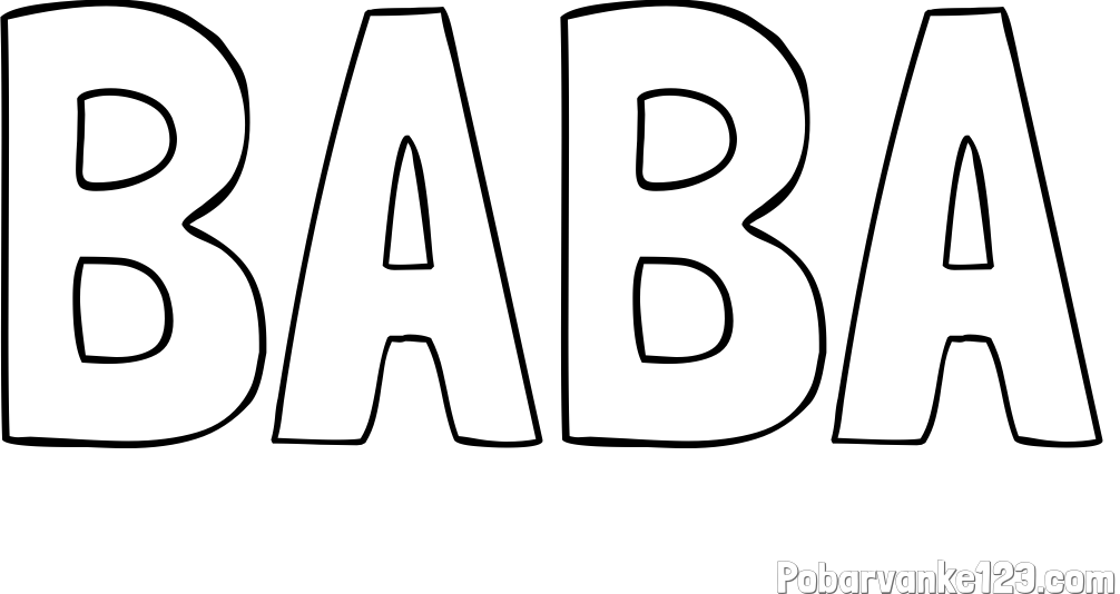 Pobarvanka imena BABA