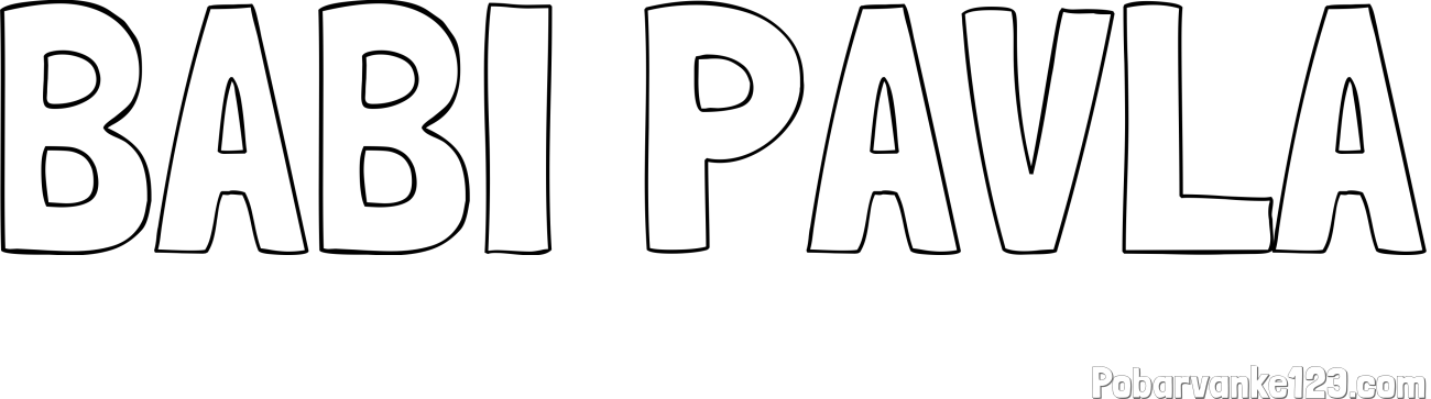 Pobarvanka imena BABI PAVLA
