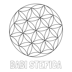 Online izdelana pobarvanka - Pobarvanka imena BABI ŠTEFICA in mandale 2