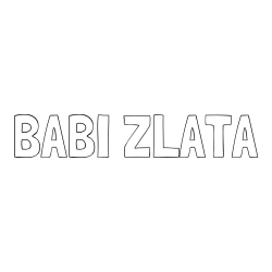 Online izdelana pobarvanka - Pobarvanka imena BABI ZLATA