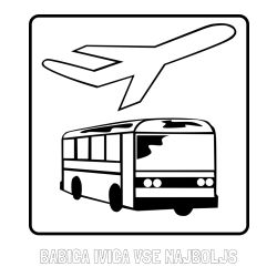 Online izdelana pobarvanka - Pobarvanka imena BABICA IVICA VSE NAJBOLJŠ in avtobus in letalo