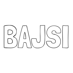 Online izdelana pobarvanka - Pobarvanka imena BAJSI