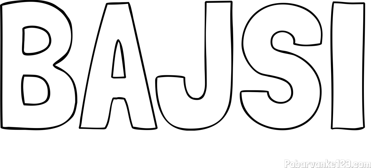 Pobarvanka imena BAJSI