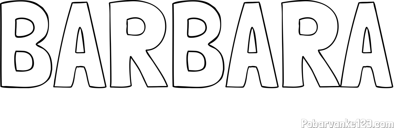 Pobarvanka imena BARBARA