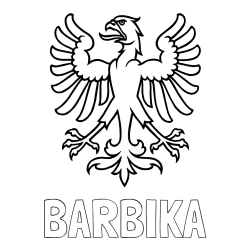 Online izdelana pobarvanka - Pobarvanka imena BARBIKA in otroška pobarvanka orla