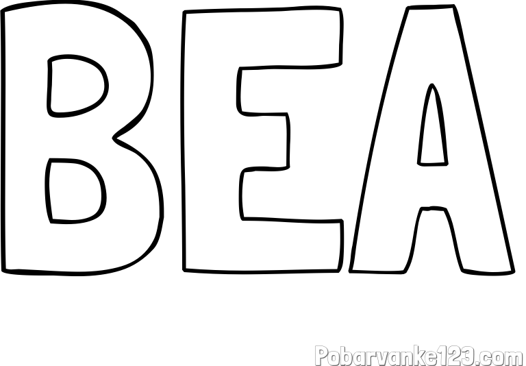 Pobarvanka imena BEA